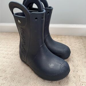 CROCS Kids Dark Blue Rain Boots